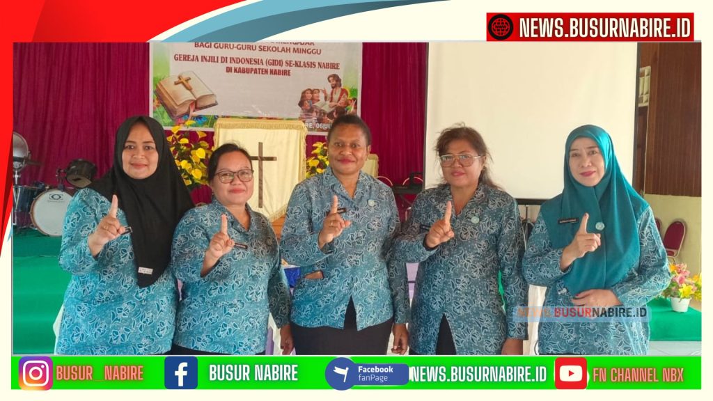 Pokja 1 TP PKK Papua Tengah Bekali Guru Sekolah Minggu GIDI Se Klasis Nabire,Memberikan Metode Mengajar Dengan Mengenal Gaya Belajar Anak (Foto: BusurNabire)