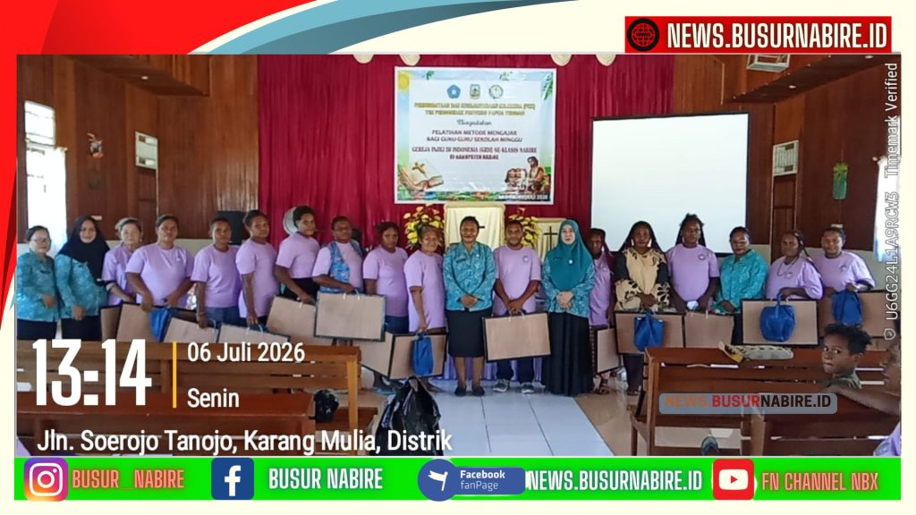 Pokja 1 TP PKK Papua Tengah Bekali Guru Sekolah Minggu GIDI Se Klasis Nabire,Memberikan Metode Mengajar Dengan Mengenal Gaya Belajar Anak (Foto: BusurNabire)