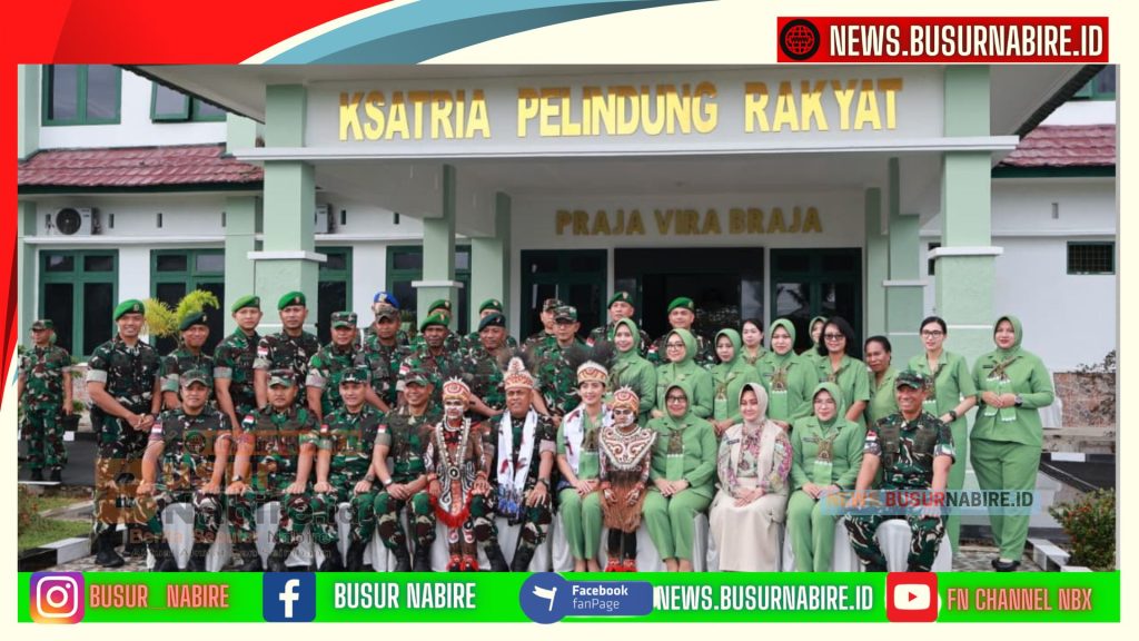 Mayjen TNI Febriel Buyung Sikumbang Tiba di Makorem 173/PVB Nabire, Disambut Tarian Yospan (Foto: BusurNabire)