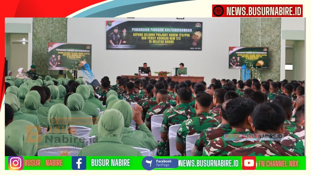 Pangdam XVII/Cenderawasih Tekankan Disiplin, Rasa Syukur dan Profesionalisme Saat Beri Arahan kepada Prajurit (Foto: BusurNabire)