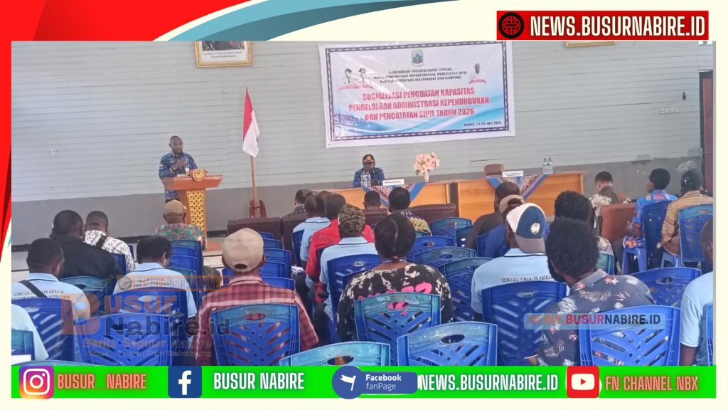 Gubernur Meki Nawipa Dorong Kampung Tertib Administrasi Kependudukan (Foto: HUmas Pemprov)