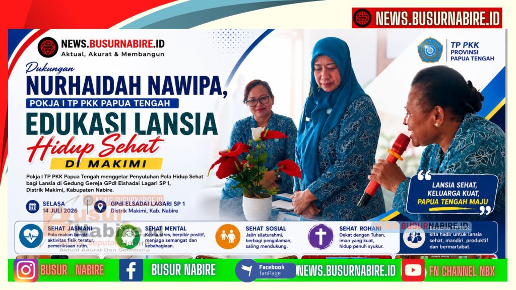 Dukungan Nurhaidah Nawipa, Pokja I TP PKK Papua Tengah Edukasi Lansia Hidup Sehat di Makimi