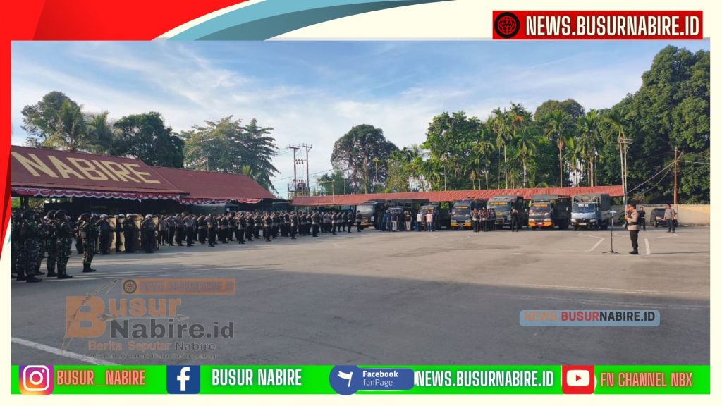 Kapolres Nabire Pimpin Apel Pengamanan, 650 Personel Gabungan Siap Amankan Penyampaian Aspirasi Masyarakat (Foto: BusurNabire)