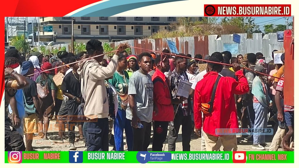 Danlanal Nabire Letkol Laut (P) Mario Tegaskan Sinergitas Amankan Aksi Damai Mahasiswa Intan Jaya (Foto: BusurNabire)