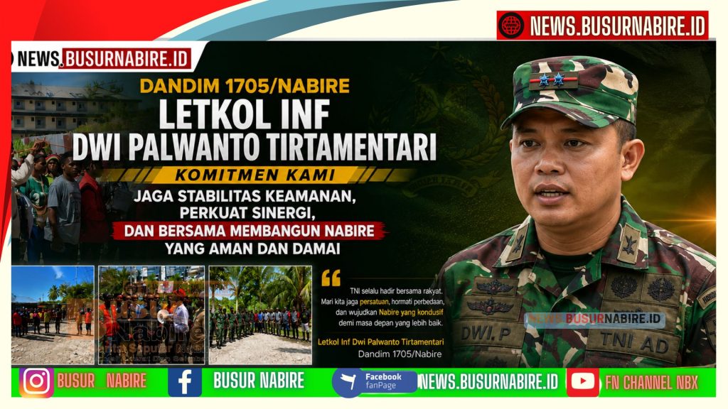 Letkol Dwi Palwanto Tegaskan TNI Siap Mengawal Keamanan dan Mendukung Pembangunan Papua Tengah (Foto: BusurNabire)