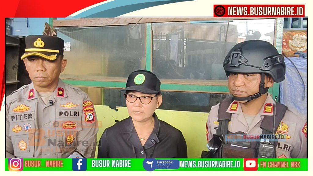 Pengamanan Ketat Dipimpin Kompol Piter Kendek Sukses Kawal Eksekusi Lahan di Nabire Kondusif (Foto: BusurNabire)