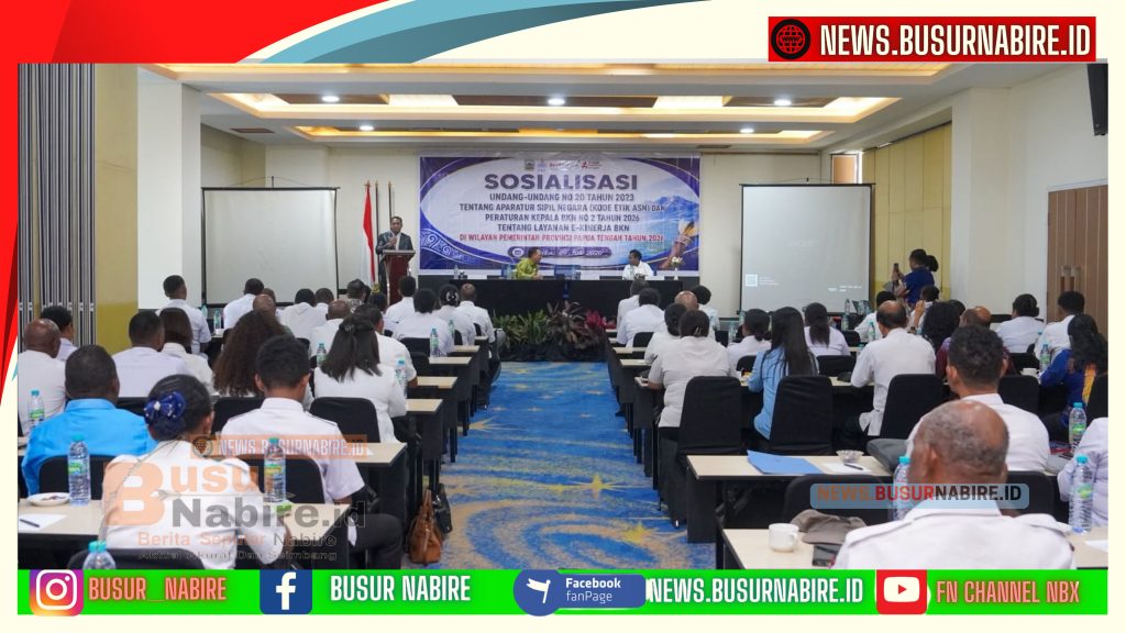 Victor Fun Resmi Buka Sosialisasi Kode Etik ASN Perkuat Integritas Birokrasi Papua Tengah (Foto: HUmas Pemprov)