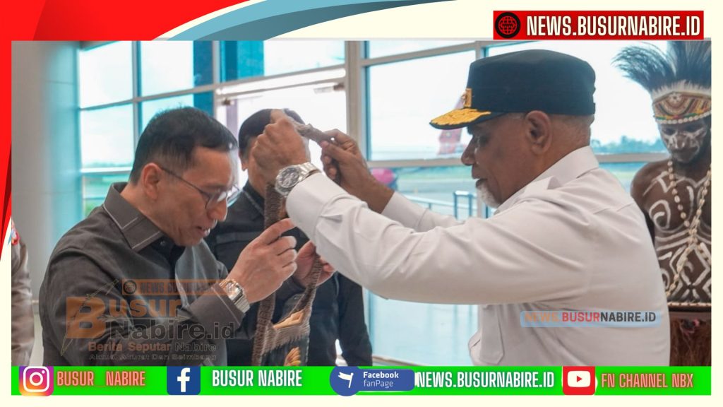 Deinas Geley Sambut Wamen Bappenas Febrian Alphyanto Perkuat Sinkronisasi Pembangunan Papua Tengah (Foto: Humas Pemprov)