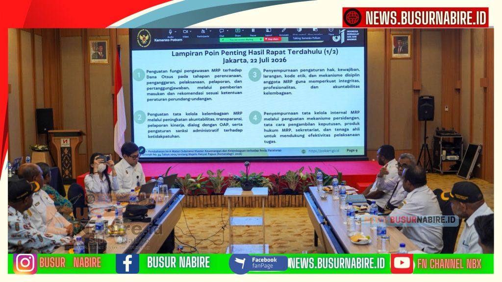 Rakor di Timika Dorong Penguatan Kewenangan MRP Demi Efektivitas Otonomi Khusus Papua (Foto: Humas Pemprov)
