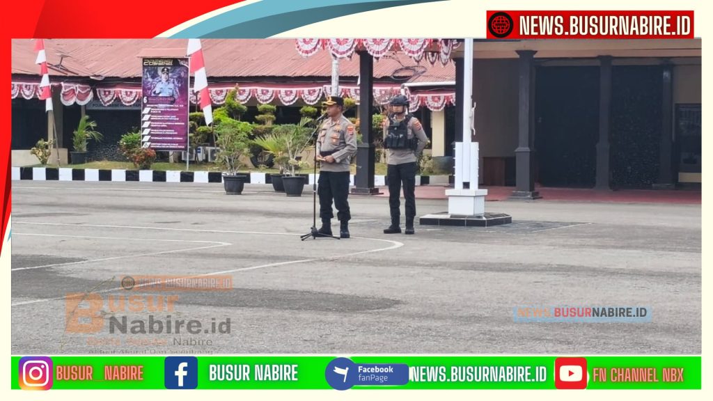 Kapolres Nabire Tegas Kawal Aksi Damai Front Peduli Alam dan Manusia Mee Simapitowa (Foto: BusurNabire)
