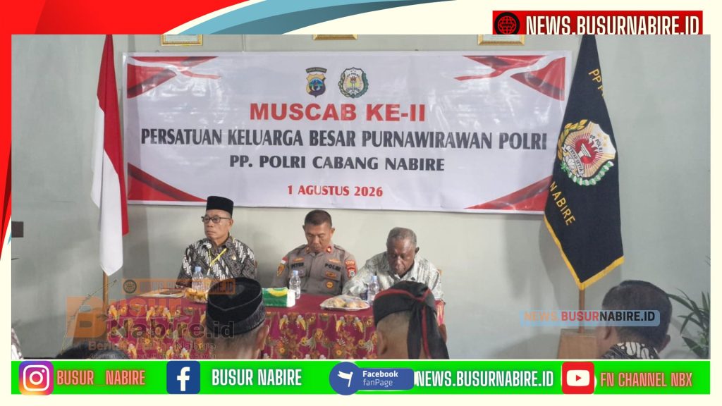 Wakapolres Nabire Resmi Buka Muscab 2 PP Polri, Perkuat Soliditas Purnawirawan Menuju Organisasi Berkualitas (Foto: BusurNabire)