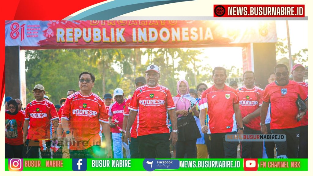 Deinas Geley Resmi Buka Kick Off HUT RI ke-81, Tegaskan Pelayanan Publik Harus Dekat dengan Warga (Foto: BusurNabire)