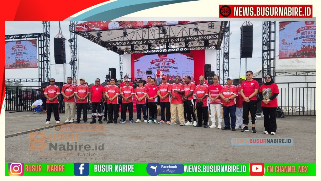 Deinas Geley Resmi Buka Kick Off HUT RI ke-81, Tegaskan Pelayanan Publik Harus Dekat dengan Warga (Foto: BusurNabire)