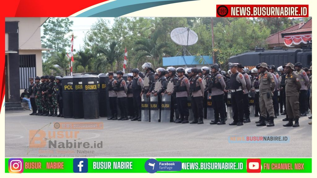 593 Personel Gabungan Disiagakan Amankan Aksi Damai di Nabire (Foto; Humas Polres Nabire)