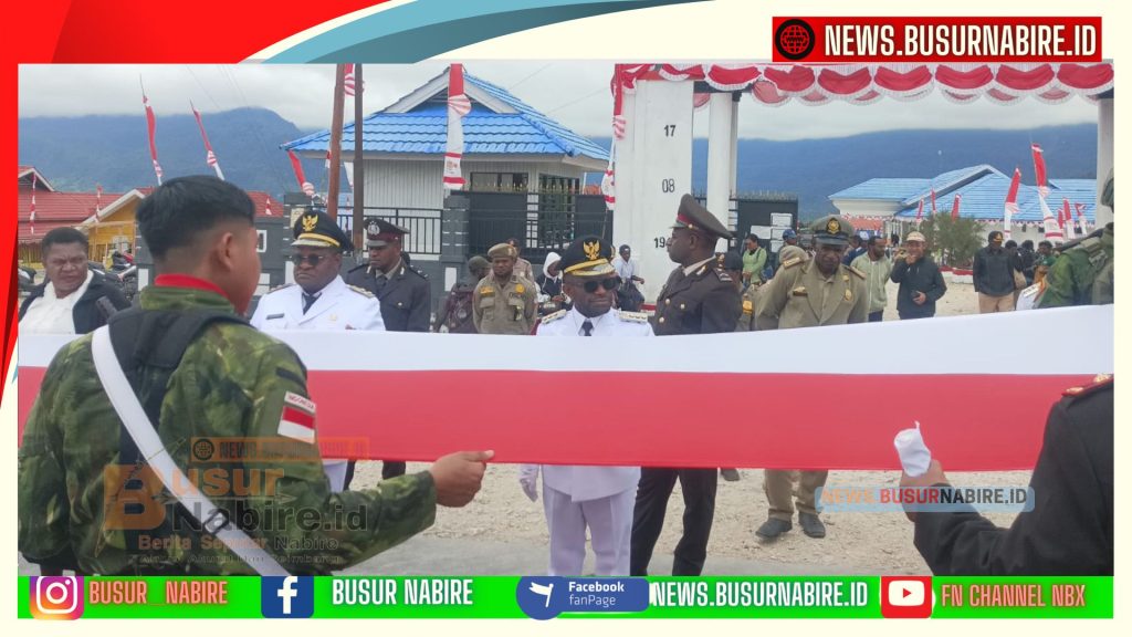 Merah Putih 1.000 Meter Membentang di Deiyai, Tegaskan Semangat Persatuan untuk Indonesia (Foto: BusurNabire)
