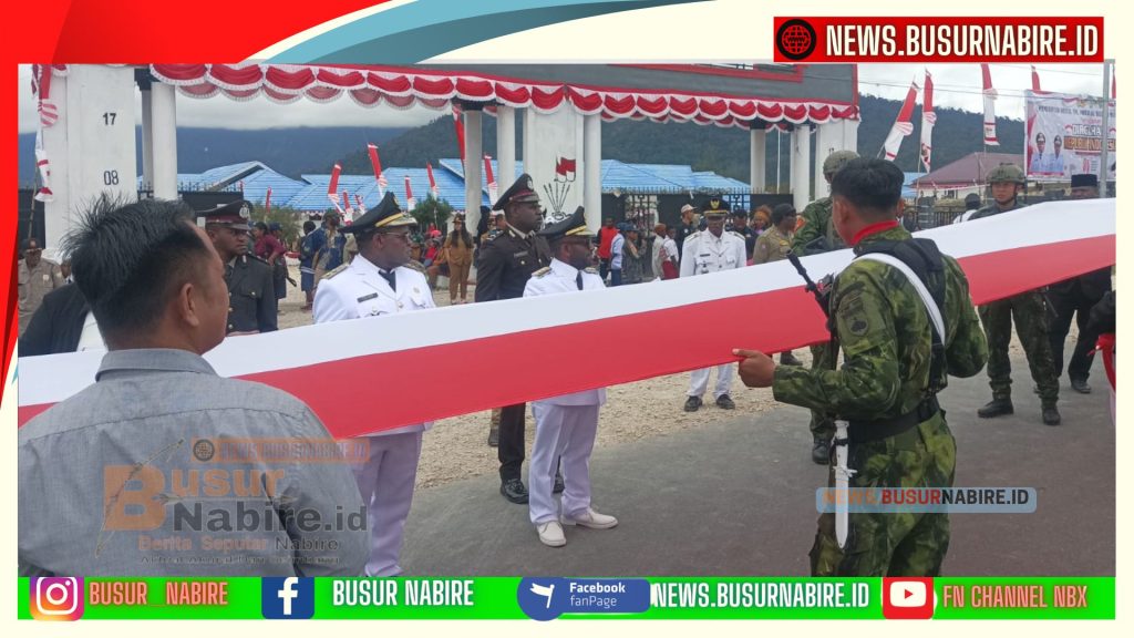 Merah Putih 1.000 Meter Membentang di Deiyai, Tegaskan Semangat Persatuan untuk Indonesia (Foto: BusurNabire)