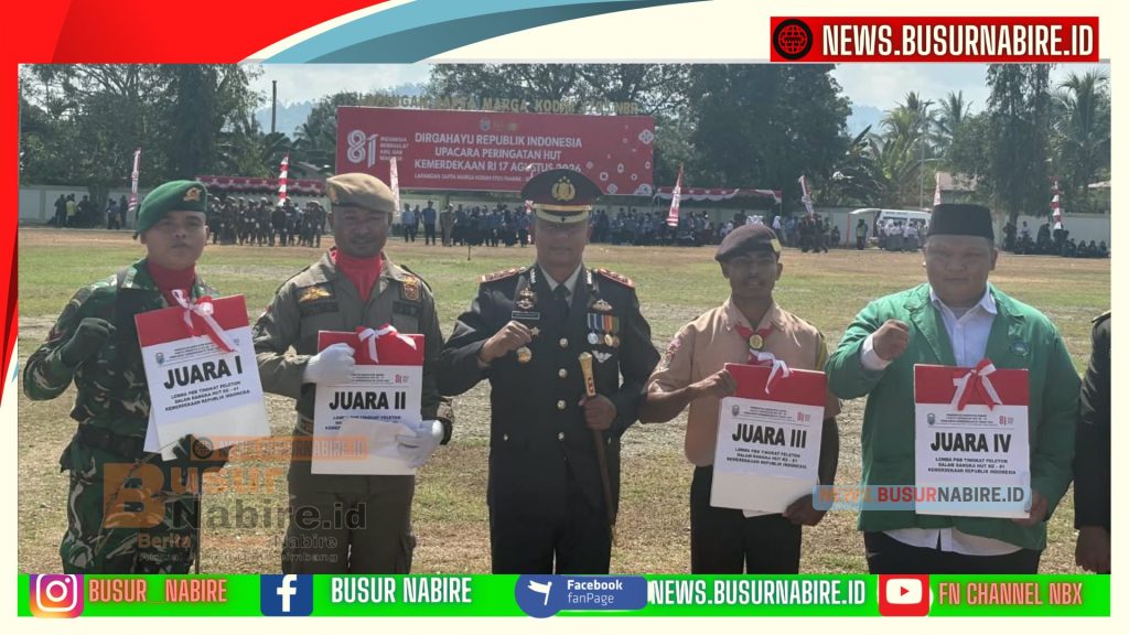 Prajurit Yonif TP 804/DBAY Dinilai Paling Disiplin Saat HUT RI ke-81 di Nabire (Foto: BusurNabire)