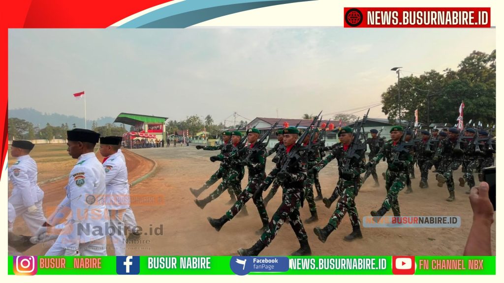 Prajurit Yonif TP 804/DBAY Dinilai Paling Disiplin Saat HUT RI ke-81 di Nabire (Foto: BusurNabire)