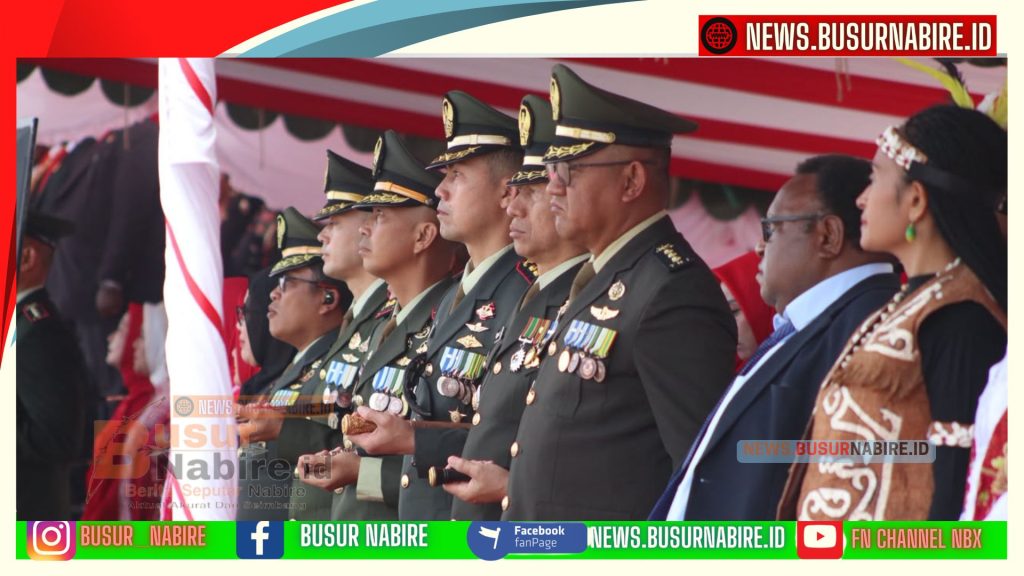 Yonif TP 804/DBAY Sukses Gemilang, Prajurit Dipercaya Pimpin Paskibra HUT RI Papua Tengah (Foto: BusurNabire)