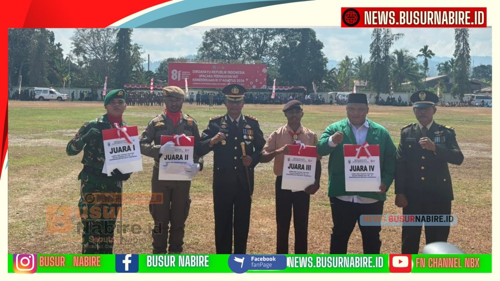 Kapolres Nabire Hadiri Upacara HUT ke-81 RI, Perkuat Sinergitas TNI-Polri dan Pemerintah (Foto: Humas Polres Nabire)