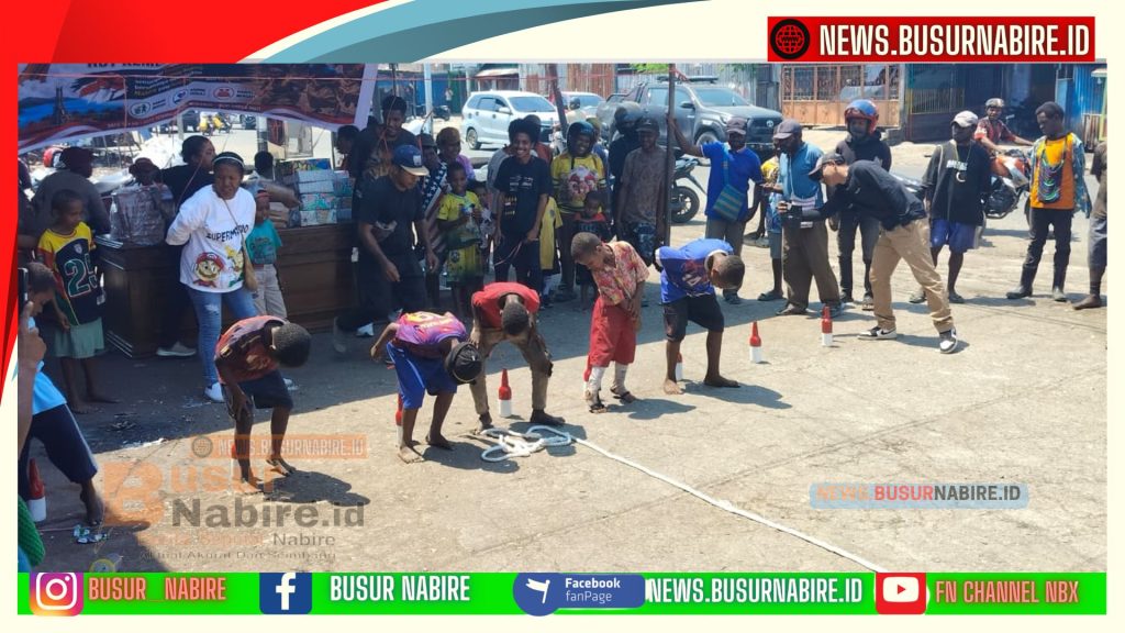 DPC BMP-RI Nabire Gebyar HUT ke-81 RI: Bersihkan Pasar, Bagikan 250 Sembako dan Gelar Lomba Rakyat (Foto: BusurNabire)