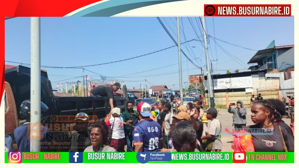 DPC BMP-RI Nabire Gebyar HUT ke-81 RI: Bersihkan Pasar, Bagikan 250 Sembako dan Gelar Lomba Rakyat (Foto: BusurNabire)