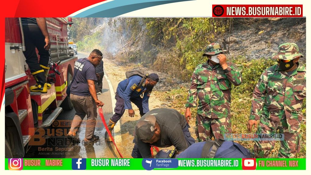 TNI Bergerak Cepat, Dua Titik Karhutla Nabire Berhasil Dipadamkan (Foto: Humas Kodim 1705 Nabire)