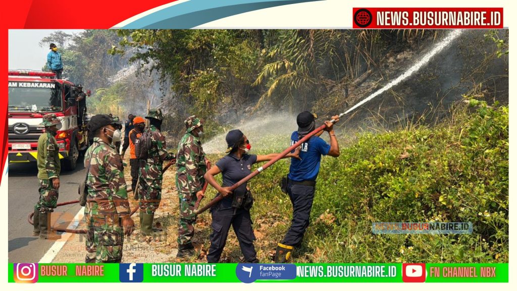 TNI Bergerak Cepat, Dua Titik Karhutla Nabire Berhasil Dipadamkan (Foto: Humas Kodim 1705 Nabire)