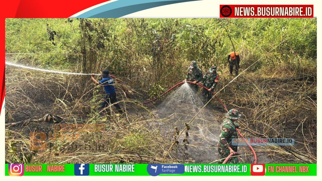 TNI Bergerak Cepat, Dua Titik Karhutla Nabire Berhasil Dipadamkan (Foto: Humas Kodim 1705 Nabire)
