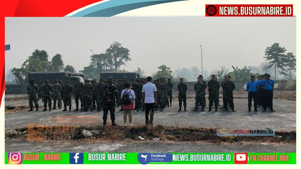 TNI,BMP dan Warga Bersihkan Terminal Lama Jayanti Nabire (Foto: BusurNabire)