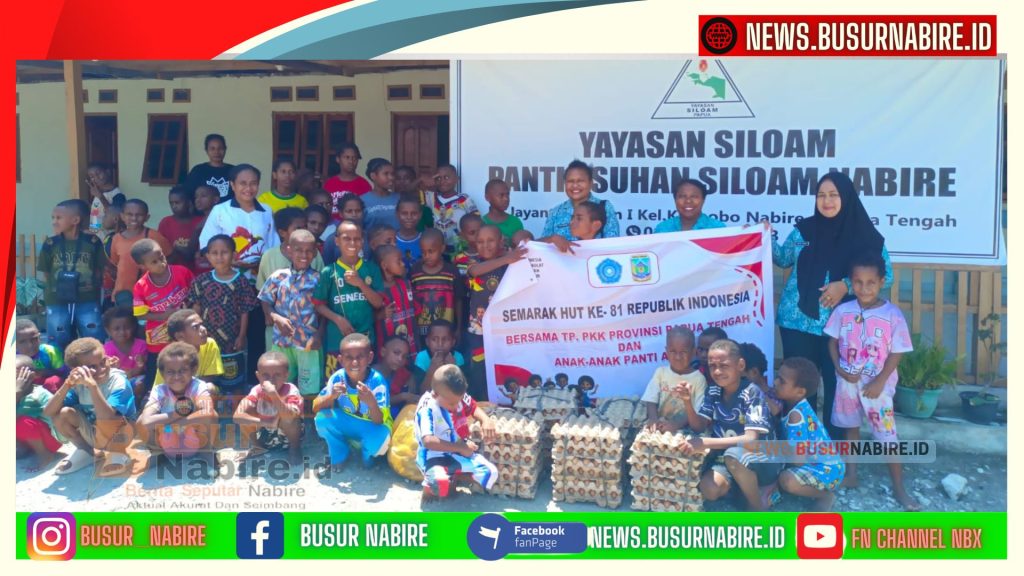 Nurhaidah Nawipa Gerakkan Pokja I TP PKK Papua Tengah Berbagi Sambut HUT ke-81 RI (Foto: BusurNabire)