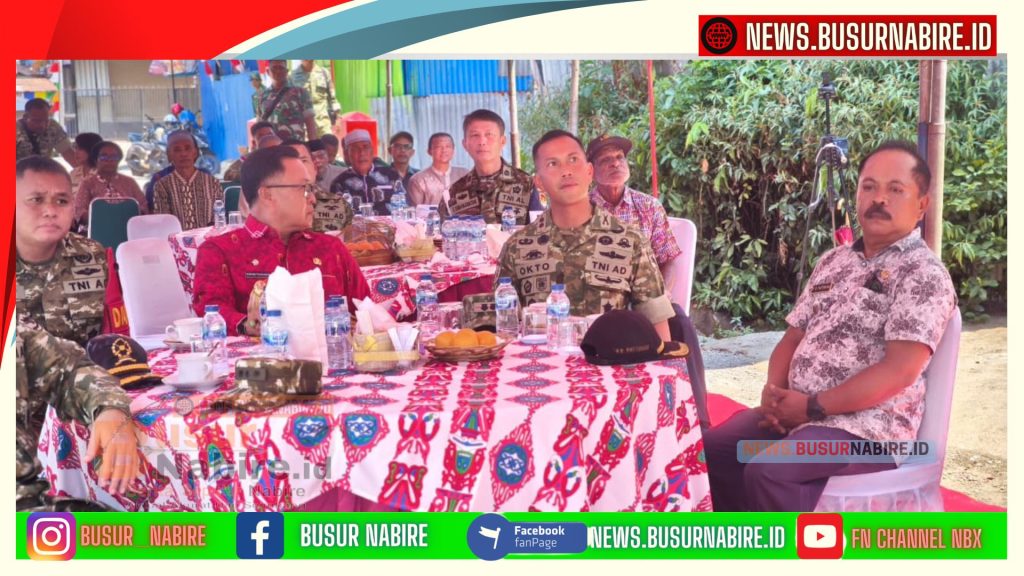 Danyonif TP 804/DBAY Letkol Inf Okto Hadiri Peresmian Jembatan Merah Putih di Girimulyo (Foto: BusurNabire)