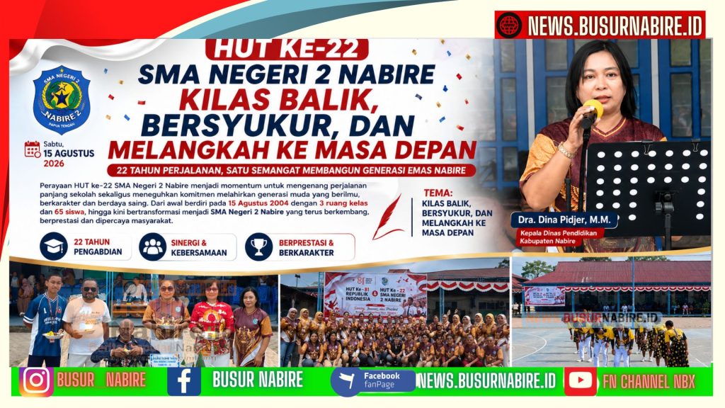 Suryati Mangallo Ungkap Perjalanan Inspiratif HUT ke-22 SMA Negeri 2 Nabire (Foto: BusurNabire)