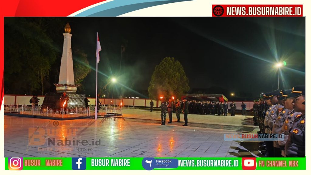Danrem 173/PVB Brigjen TNI Vivin Alivianto Pimpin Penghormatan Agung untuk 60 Pahlawan (Foto: BusurNabire)