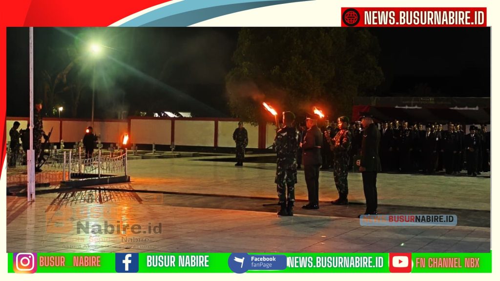 Danrem 173/PVB Brigjen TNI Vivin Alivianto Pimpin Penghormatan Agung untuk 60 Pahlawan (Foto: BusurNabire)