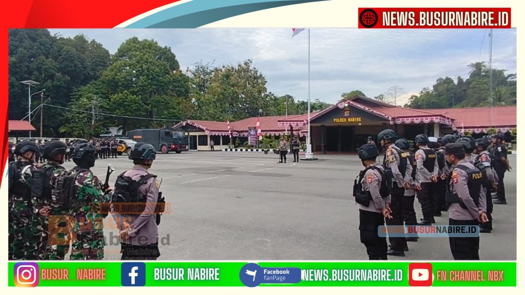 Kapolres Nabire Tegas Kawal Aksi Damai Front Peduli Alam dan Manusia Mee Simapitowa (Foto: BusurNabire)