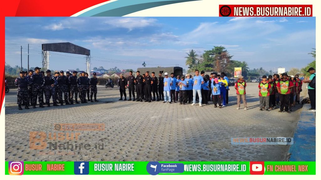 RRI dan TNI AL Gelar Aksi Bersih Pantai Nabire Peringati HUT ke-81 (Foto: BusurNabire)