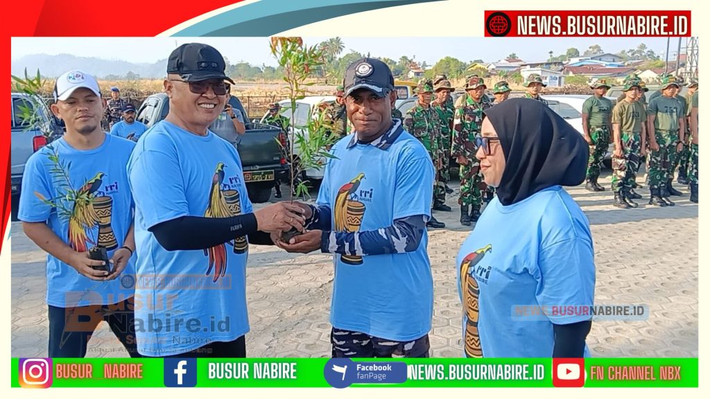 Danlanal Nabire Letkol Laut Mario Bangun Sinergi Besar Bersama RRI Nabire (Foto: BusurNabire)
