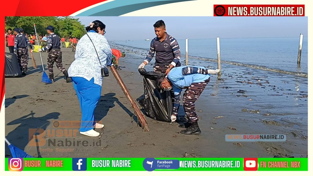 Danlanal Nabire Letkol Laut Mario Bangun Sinergi Besar Bersama RRI Nabire (Foto: BusurNabire)