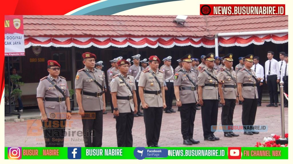 Kapolda Papua Tengah Brigjen Jermias Rontini Pimpin Sertijab, Enam Jabatan Strategis Polri Berganti (Foto: Humas Polda )