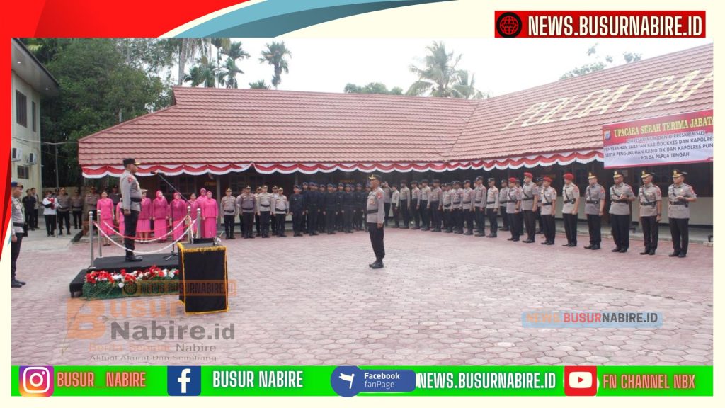 Kapolda Papua Tengah Brigjen Jermias Rontini Pimpin Sertijab, Enam Jabatan Strategis Polri Berganti (Foto: Humas Polda )