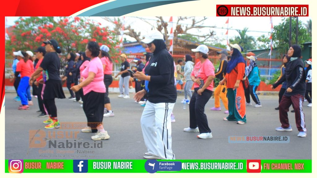 Surya Thalib Ajak Warga Nabire Hidup Sehat Lewat Senam RRI Fest 2026 di Car Free Day ( Foto: BusurNabire)