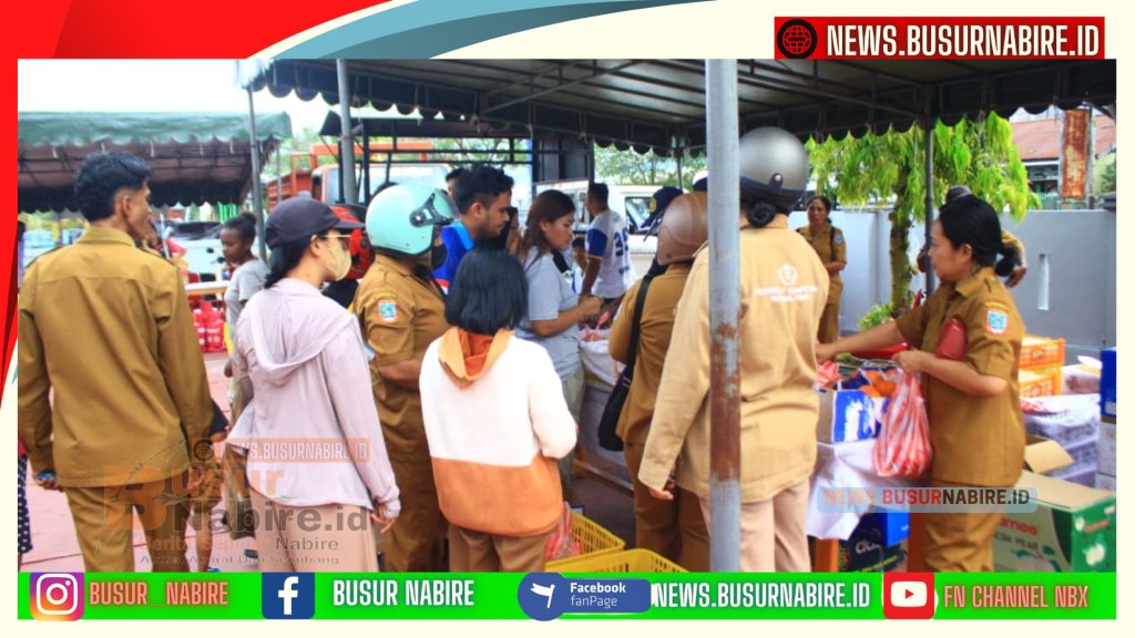 Letkol Laut Mario Marco Wainarisi Buka Kegiatan Sosial RRI Nabire, Warga Antusias Ikuti Pangan Murah dan Donor Darah (Foto: BusurNabire)