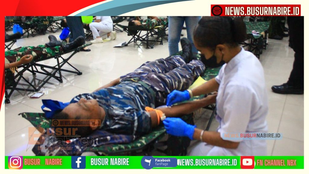 Letkol Laut Mario Marco Wainarisi Buka Kegiatan Sosial RRI Nabire, Warga Antusias Ikuti Pangan Murah dan Donor Darah (Foto: BusurNabire)