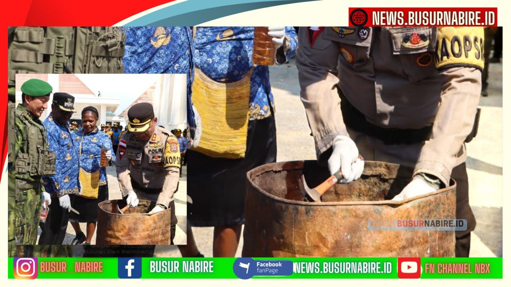 Aksi Cepat Polres Paniai Sikat Peredaran Miras Ilegal (Foto: Humas Polda Papua tengah)