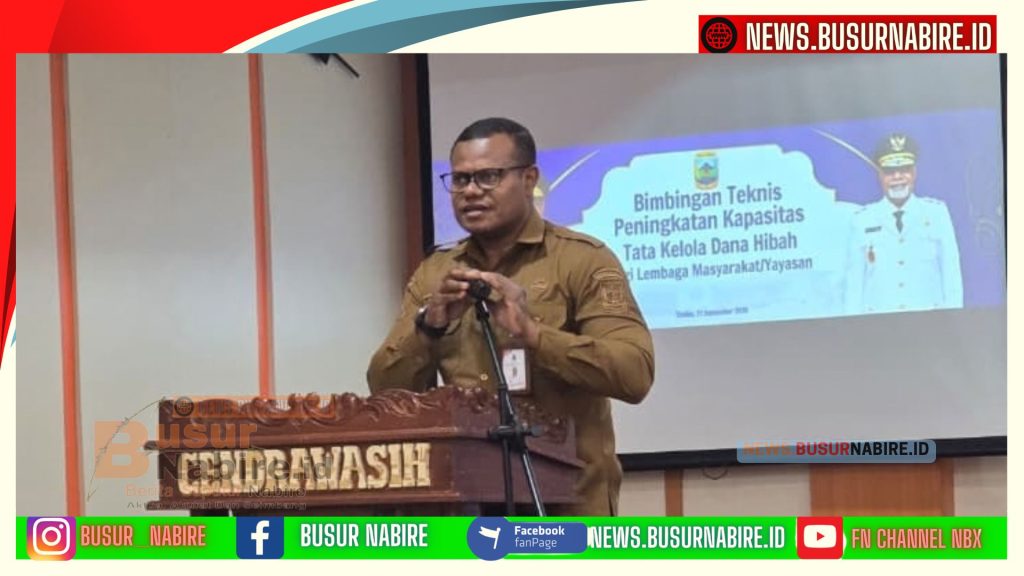 Kegiatan dibuka oleh Plt. Asisten Bidang Pemerintahan dan Kesejahteraan Rakyat Setda Provinsi Papua Tengah, Alanthino Wiay, S.STP., M.Si (Foto: Humas Pemprov)