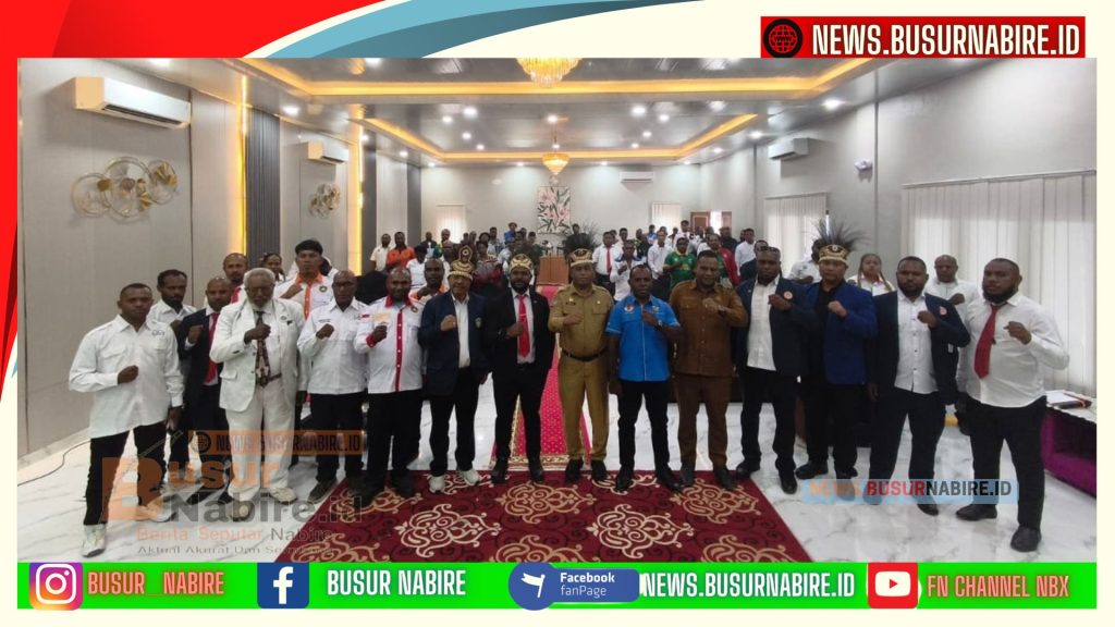 Victor Fun Sampaikan Komitmen Gubernur Meki Nawipa Bangun Olahraga Papua Tengah (Foto: BusurNabire)