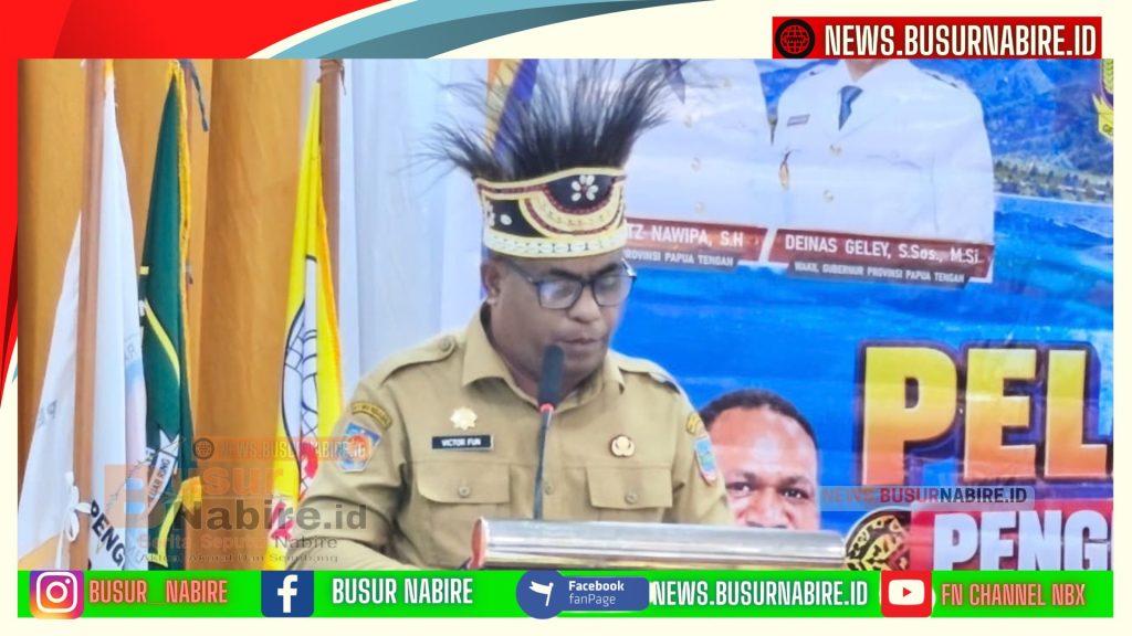 Victor Fun Sampaikan Komitmen Gubernur Meki Nawipa Bangun Olahraga Papua Tengah (Foto: BusurNabire)