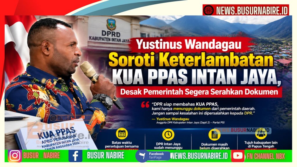 Yustinus Wandagau Soroti Keterlambatan KUA PPAS Intan Jaya, Desak Pemerintah Segera Serahkan Dokumen (Foto: BusurNabire)