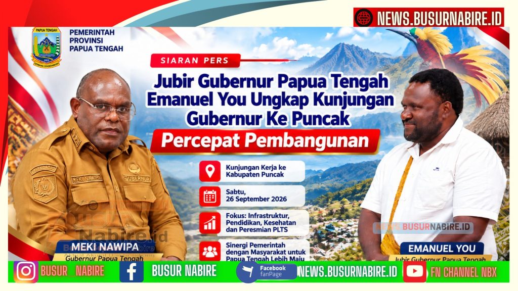 Jubir Gubernur Papua Tengah Emanuel You Ungkap Kunjungan Gubernur Ke Puncak Percepat Pembangunan (Foto: Humas Pemprov)